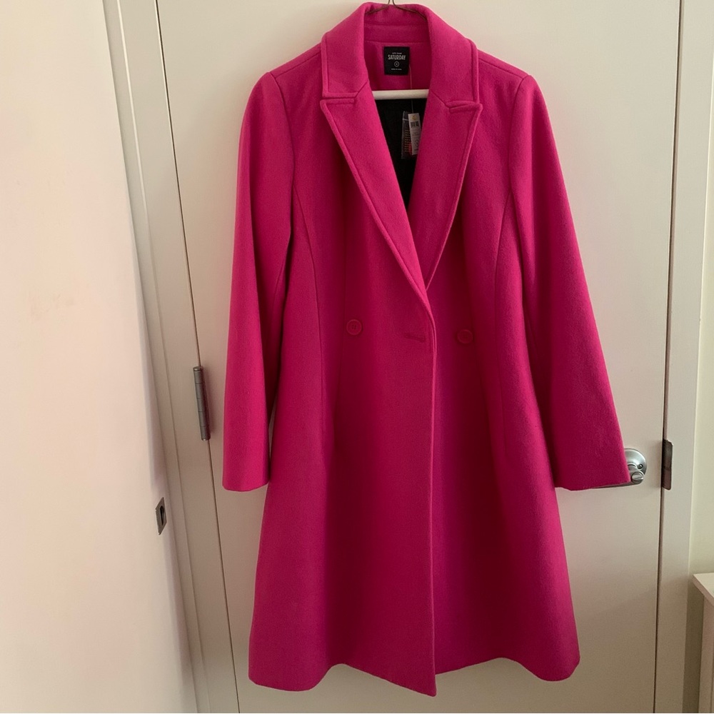 Kate Spade Saturday Coldspell Wool Coat in Hot Pink U.S. Size 4 / Small
